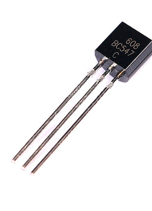 Transistor NPN, paquete TO-92, 100 mA, 45 V, 420-800 hFE