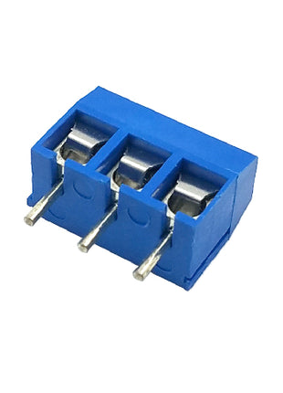 PCB Terminal Block, 3-Poles, Blue, 300V 15A, 5.0mm Pitch