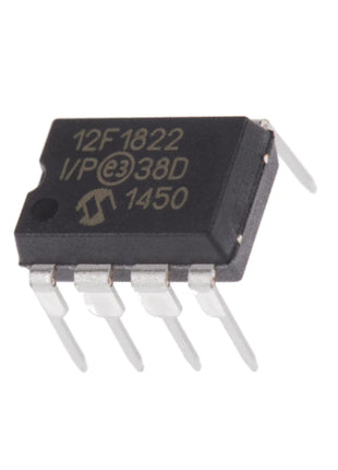 Microcontrolador de 8 bits de orificio pasante, SRAM, flash de 3,5 kB, 128 B, serie PIC12F -PDIP-8