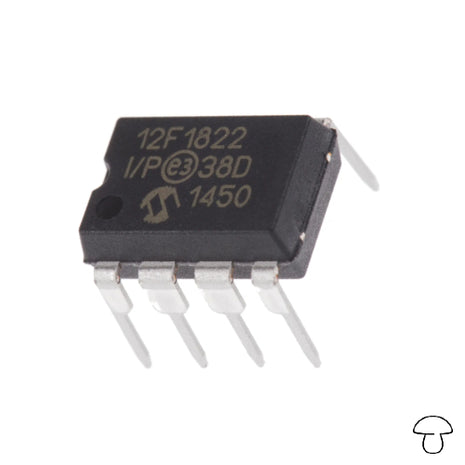 Microcontrolador de 8 bits de orificio pasante, SRAM, flash de 3,5 kB, 128 B, serie PIC12F -PDIP-8