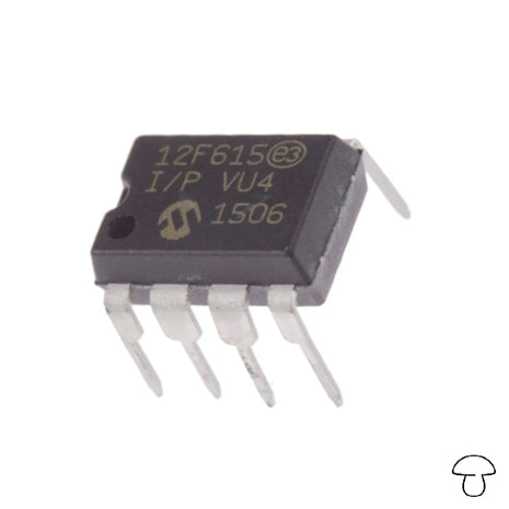 Microcontrolador de 8 bits con orificio pasante, SRAM, Flash, 64 B, serie PIC12F, 1,75 kB, PDIP-8