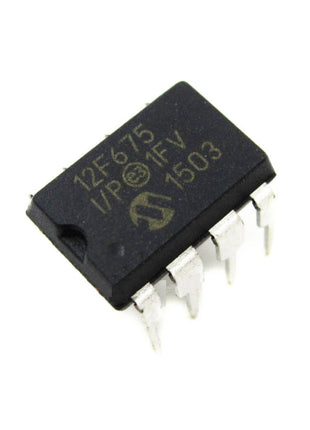 Microcontrolador de 8 bits con orificio pasante, SRAM, flash de 1,75 Kb, 64 B, serie PIC12F -PDIP-8