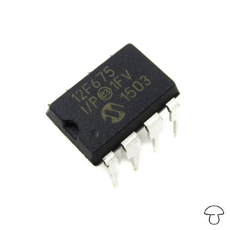 Microcontrolador de 8 bits con orificio pasante, SRAM, flash de 1,75 Kb, 64 B, serie PIC12F -PDIP-8