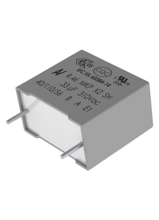 Condensador de Seguridad, 0.1 uF, 310 VAC, ± 10%, X2, PP Metalizado, Caja Radial - 2 Pines, Orificio Pasante