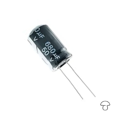 Radial Electrolytic Capacitor, 680µF 50V, 13x21mm