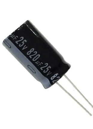 Condensador electrolítico radial, 820 µF 25 V
