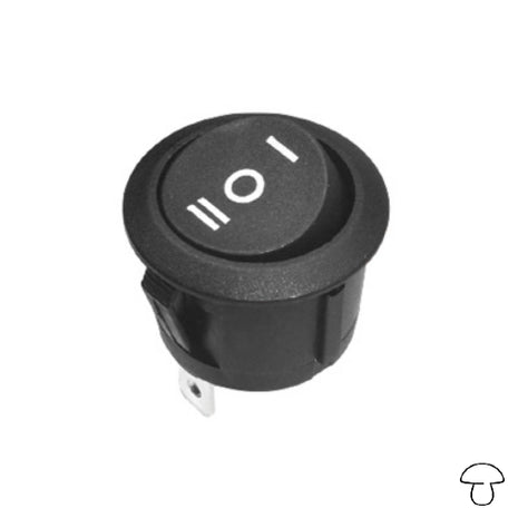 Interruptor basculante SPDT de 3 posiciones, 15 A, 125 VCA