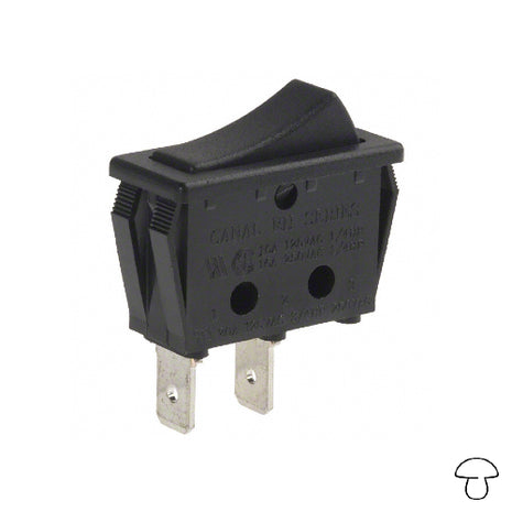 Interruptor 1 polo 1 vía, 16A/250V, negro