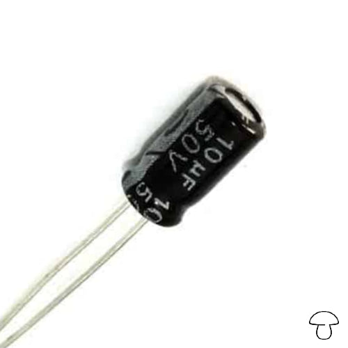 Radial Electrolytic Capacitor, 10µF 50V, 105°C – Electrónica Seta