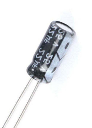 Condensador electrolítico radial, 22 µF 25 V, 5 x 11 mm 