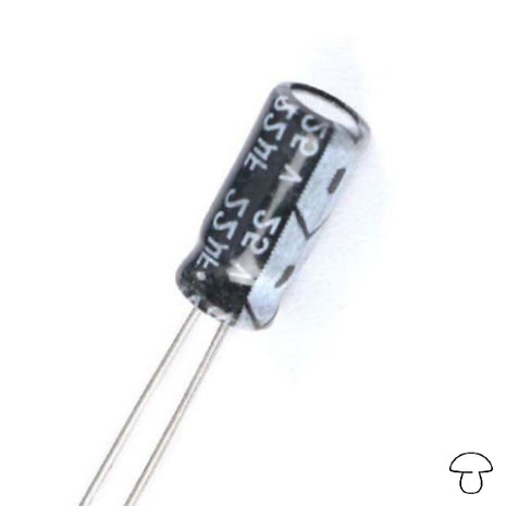 Radial Electrolytic Capacitor, 22µF 25V, 5x11mm