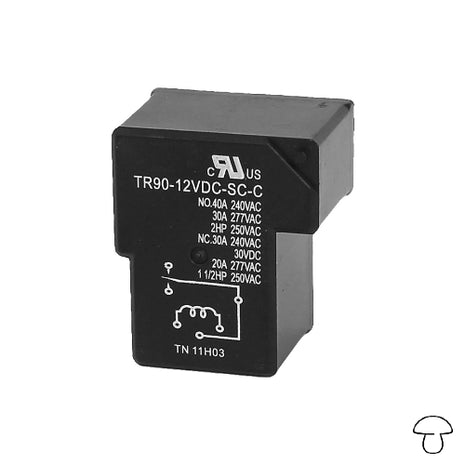 Relé, 30 Amp-12 VCC, SPDT (unipolar y doble vía)