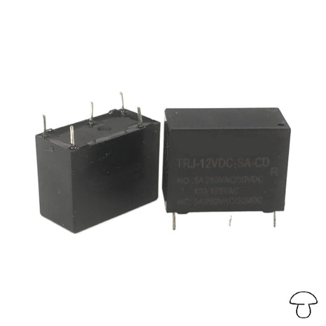 Relé subminiatura, 12 VCC, 5 amperios, 0,2 W